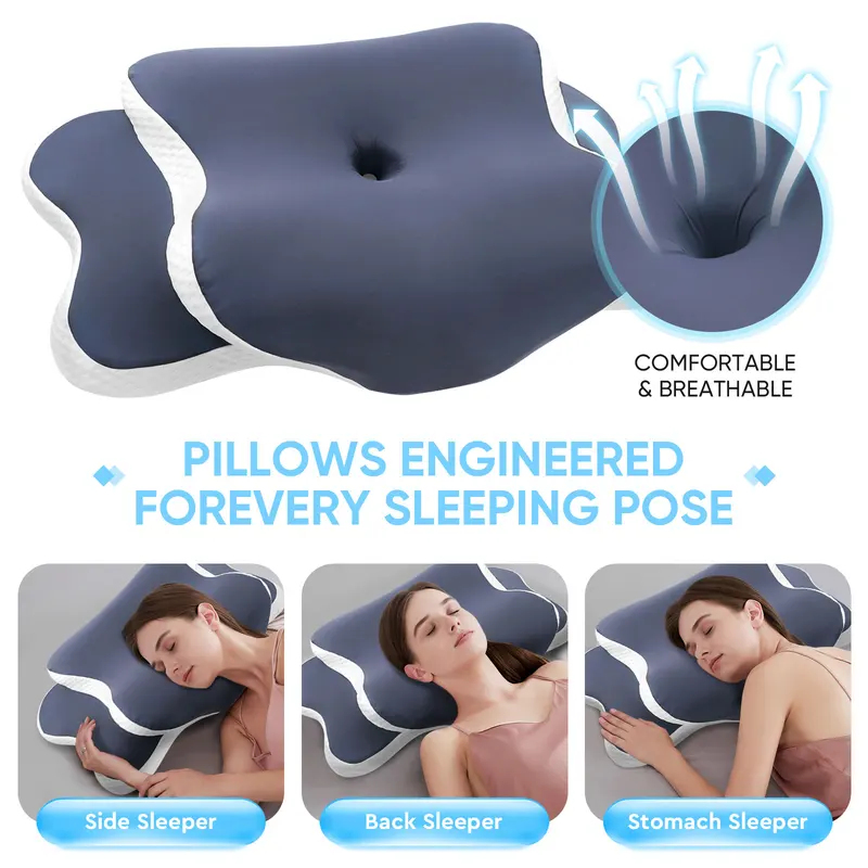 Memory Foam Pillow Cervical Pi - đánh giá và giá Neck Traction Pillow