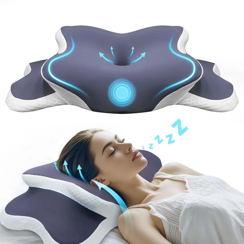 Memory Foam Pillow Cervical Pi - đánh giá và giá Neck Traction Pillow