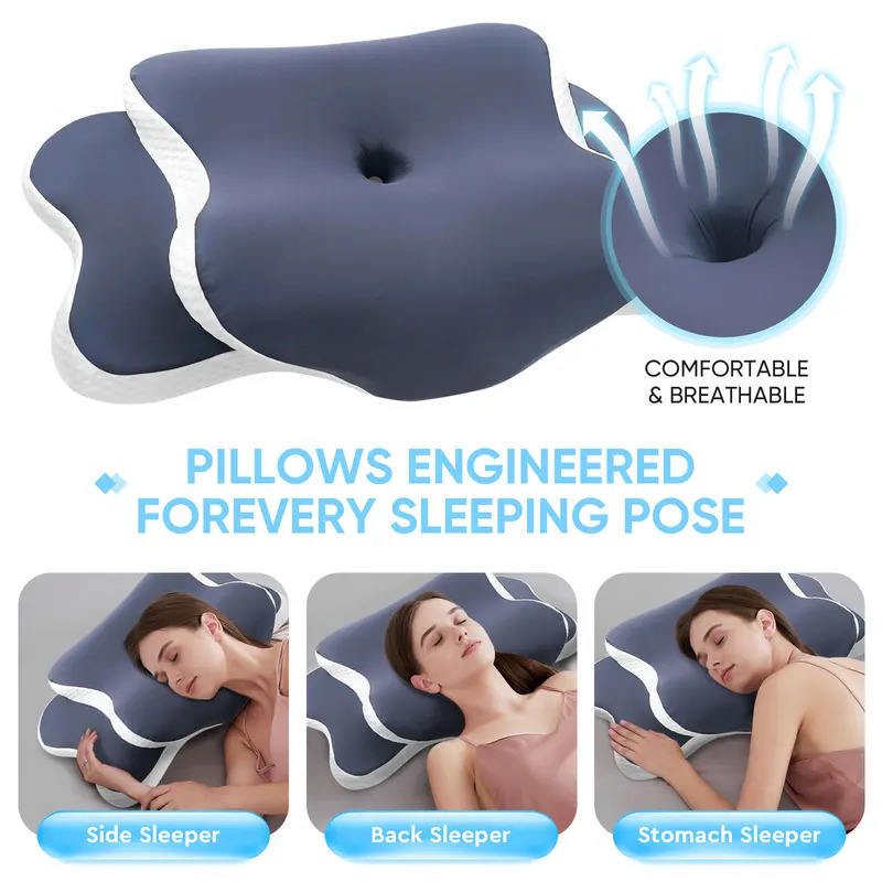 Memory Foam Pillow Cervical Pi - đánh giá và giá Neck Traction Pillow